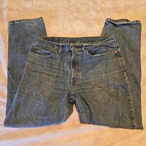 Levis 550 Jeans Mens 34x32 Blue Denim Straight Leg Stretch Medium Wash
